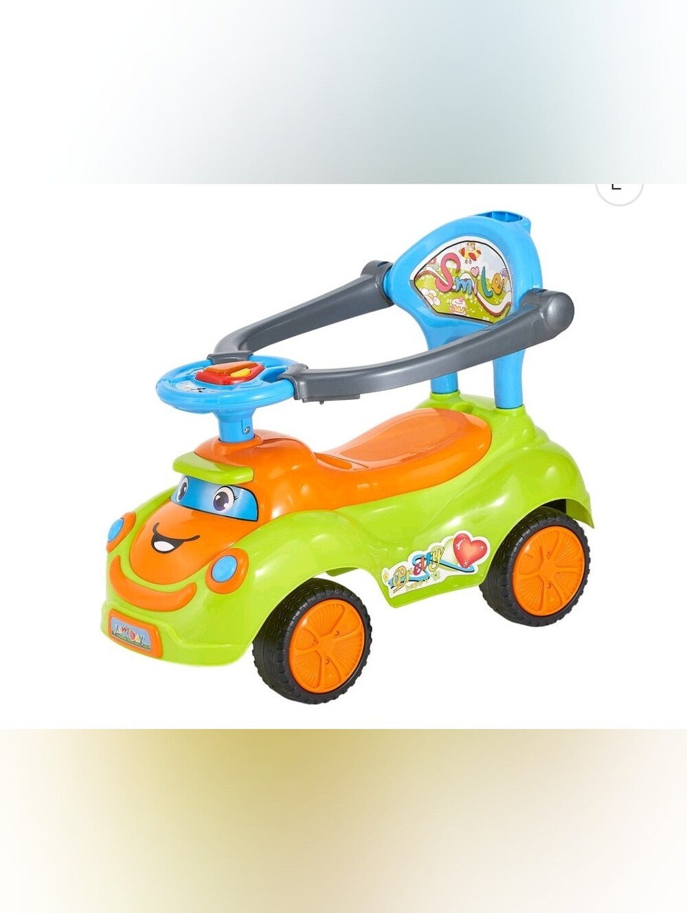 KFFKFF Ride-On Push Car for Toddlers 19-36 Months, 3-in-1 Mode, Safety Guardrail
